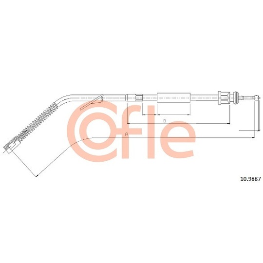 10.9887 - Cable, parking brake 