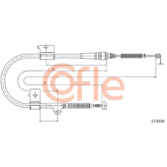 17.0338 - Cable, parking brake 