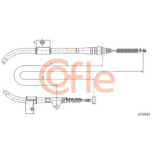 17.0333 - Cable, parking brake 