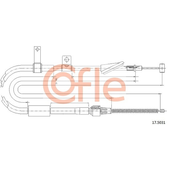 17.5031 - Cable, parking brake 