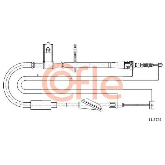 11.5744 - Cable, parking brake 