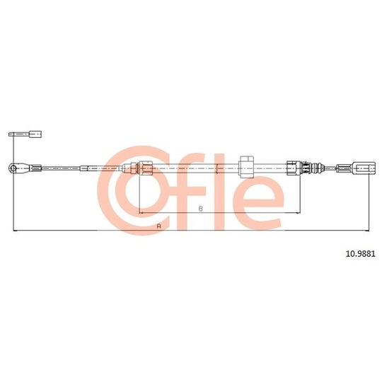 10.9881 - Cable, parking brake 