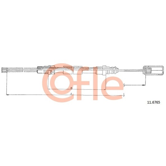 11.6765 - Cable, parking brake 