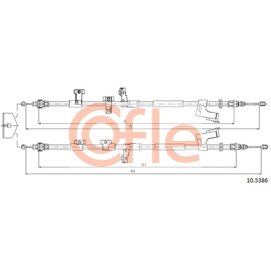 10.5386 - Cable, parking brake 