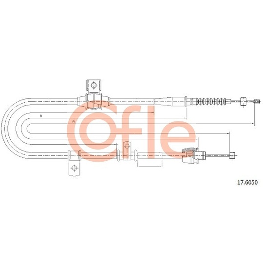 17.6050 - Cable, parking brake 