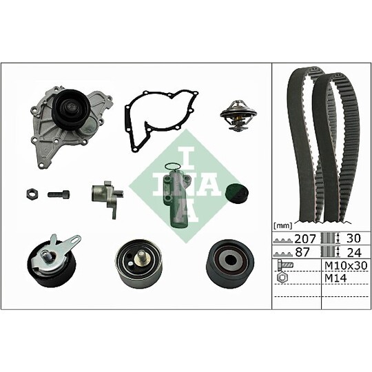 530 0539 30 - Water Pump & Timing Belt Set 