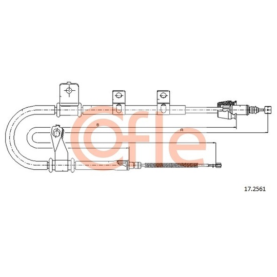 17.2561 - Cable, parking brake 