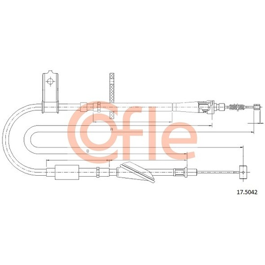 17.5042 - Cable, parking brake 