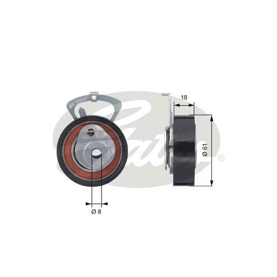 T43078 - Tensioner Pulley, timing belt 