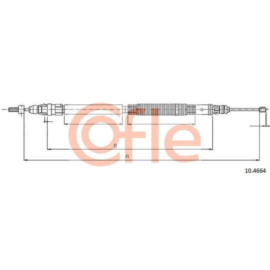 10.4664 - Cable, parking brake 
