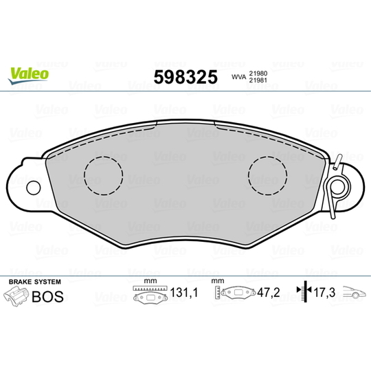598325 - Brake Pad Set, disc brake 