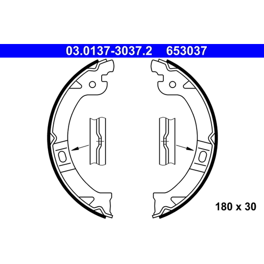 03.0137-3037.2 - Brake Shoe Set, parking brake 