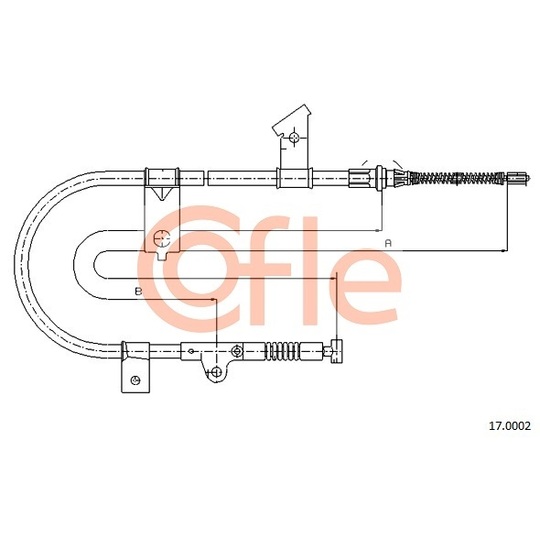 17.0002 - Cable, parking brake 