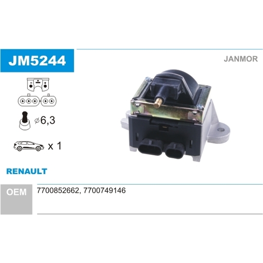 JM5244 - Ignition coil 