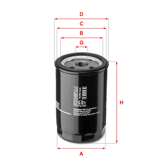 S 0320 R - Oil filter 