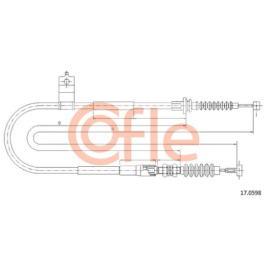 17.0598 - Cable, parking brake 