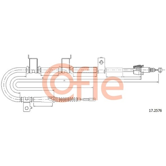 17.2576 - Cable, parking brake 