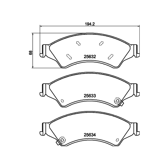 MDB3265 - Brake Pad Set, disc brake 