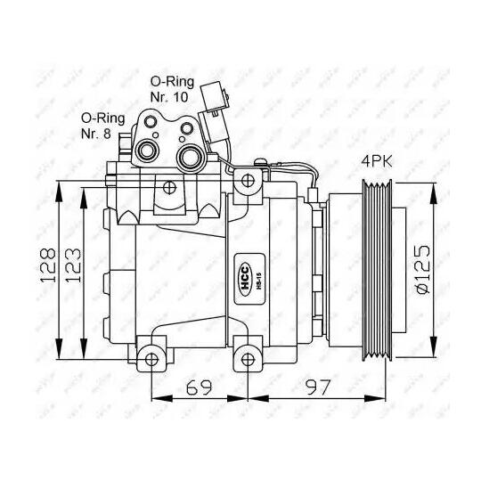 32445G - Kompressori, ilmastointilaite 