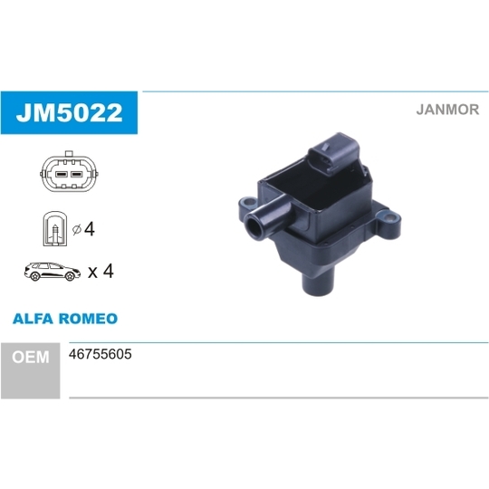 JM5022 - Ignition coil 