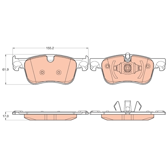 GDB2062 - Brake Pad Set, disc brake 