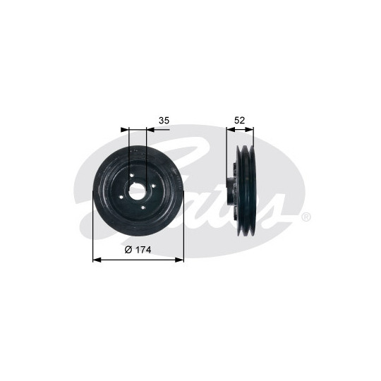 TVD1124 - Belt Pulley, crankshaft 