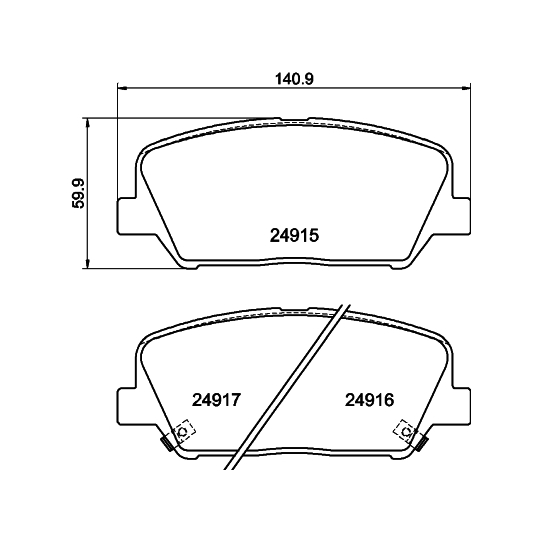 MDB3282 - Brake Pad Set, disc brake 