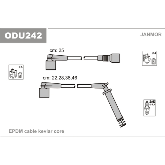 ODU242 - Ignition Cable Kit 