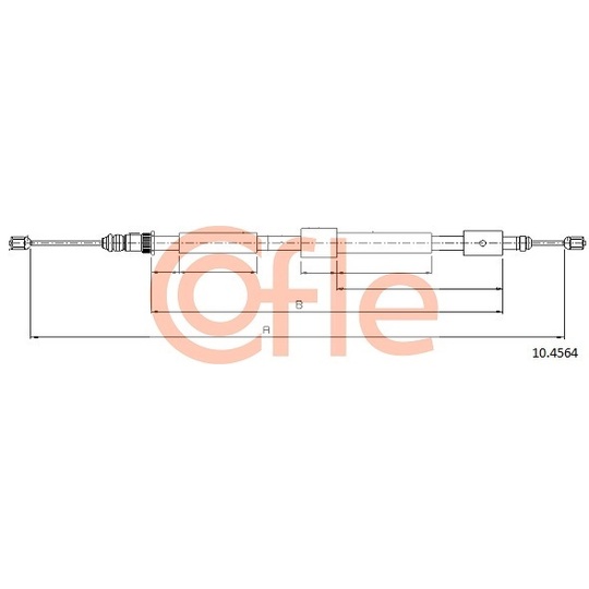 10.4564 - Cable, parking brake 