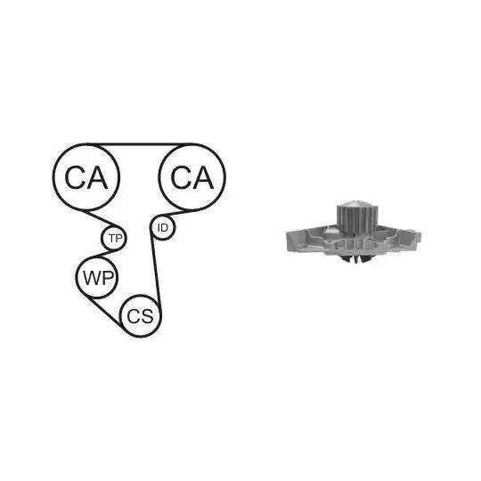 WPK-167501 - Water Pump & Timing Belt Set 