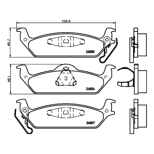 MDB2549 - Brake Pad Set, disc brake 