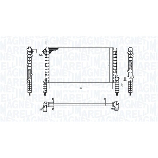 350213180000 - Radiaator, mootorijahutus 