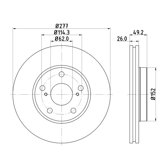 MDC2544 - Brake Disc 