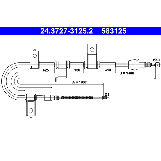24.3727-3125.2 - Cable, parking brake 