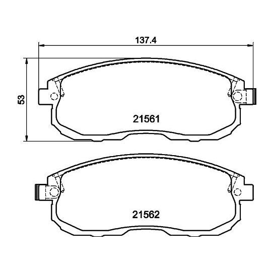 MDB2967 - Brake Pad Set, disc brake 