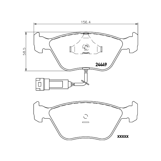 MDB1637 - Brake Pad Set, disc brake 