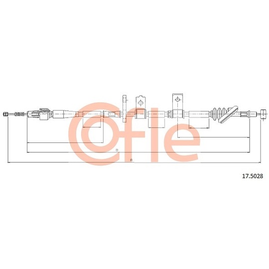 17.5028 - Cable, parking brake 