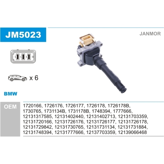 JM5023 - Ignition coil 