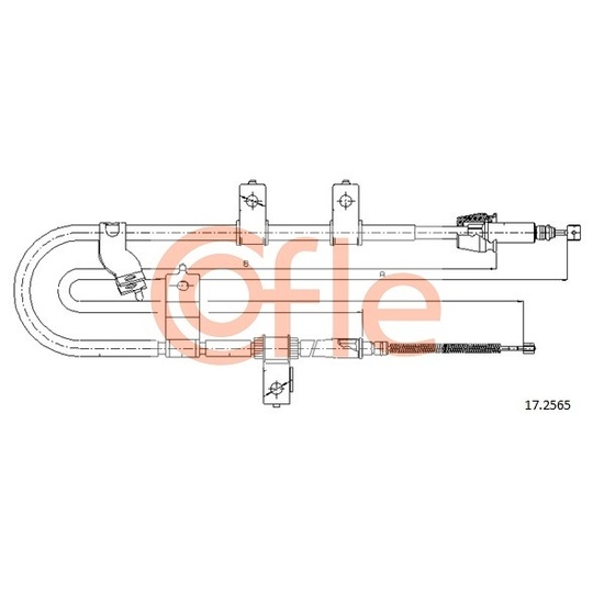17.2565 - Cable, parking brake 
