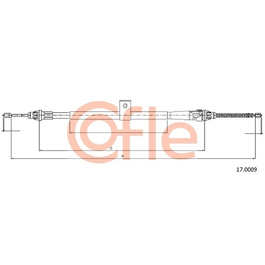 17.0009 - Cable, parking brake 