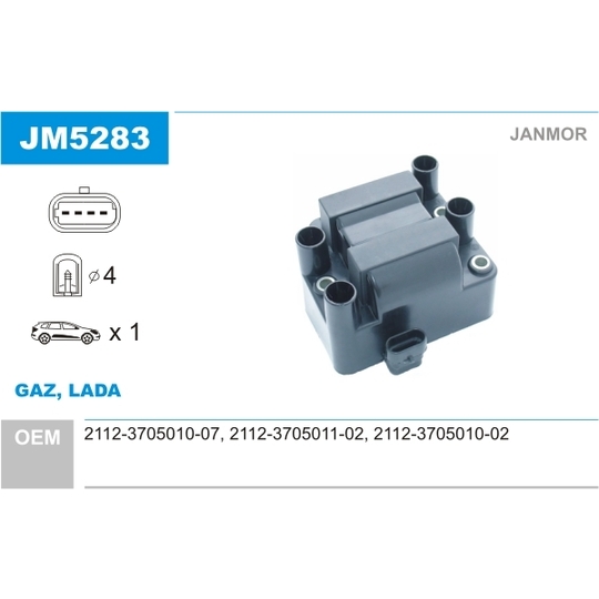 JM5283 - Ignition coil 