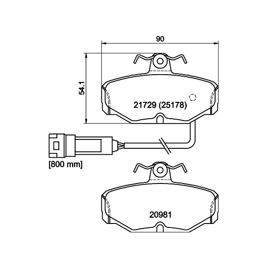 MDB1639 - Brake Pad Set, disc brake 