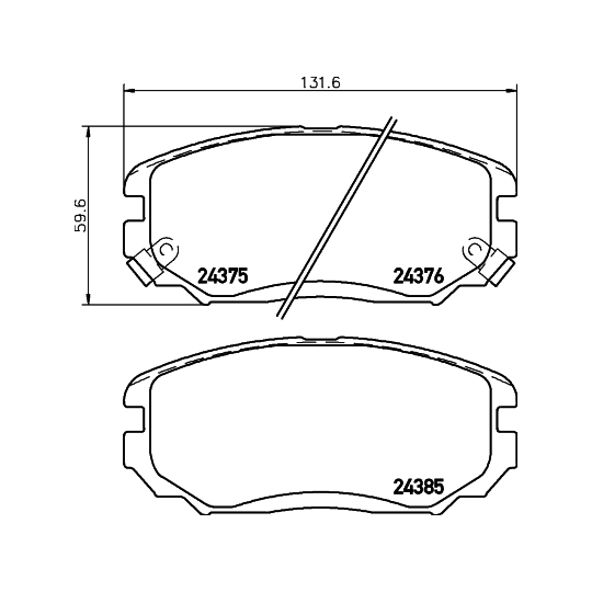 MDB2753 - Brake Pad Set, disc brake 