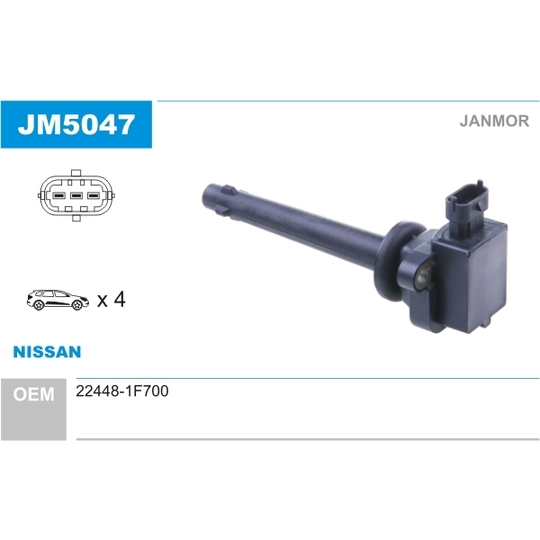 JM5047 - Ignition coil 