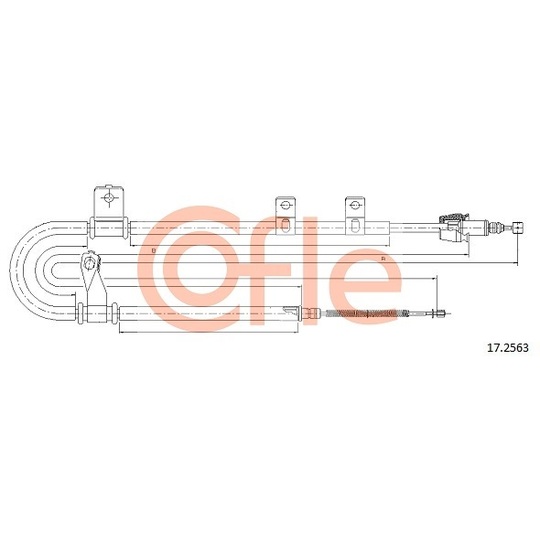 17.2563 - Cable, parking brake 