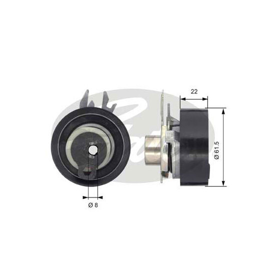 T43046 - Tensioner Pulley, timing belt 