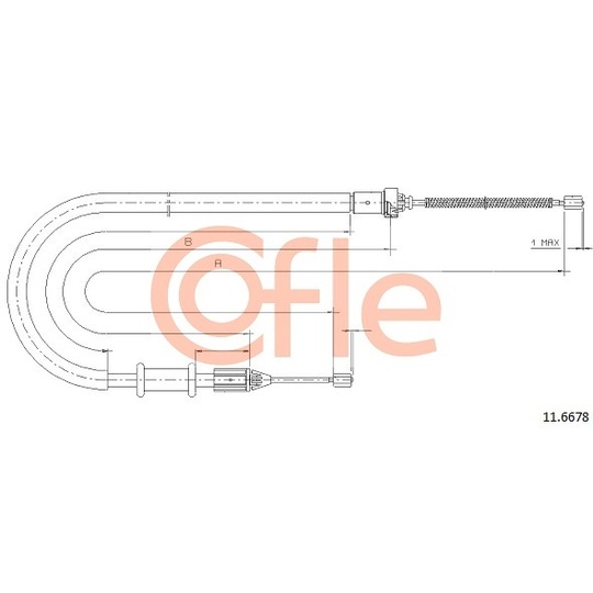 11.6678 - Cable, parking brake 