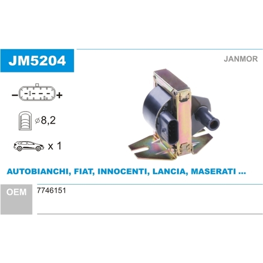 JM5204 - Ignition coil 