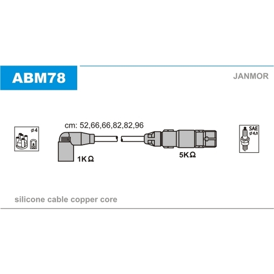 ABM78 - Tändkabelsats 