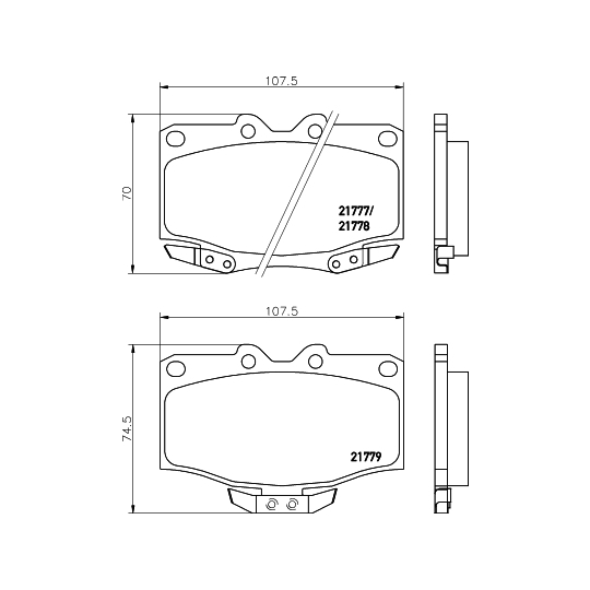 MDB1894 - Brake Pad Set, disc brake 